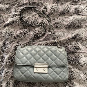 MICHAEL KORS Ice Blue Quilted Chain handbag